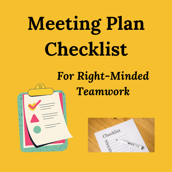 Meeting Plan Checklist