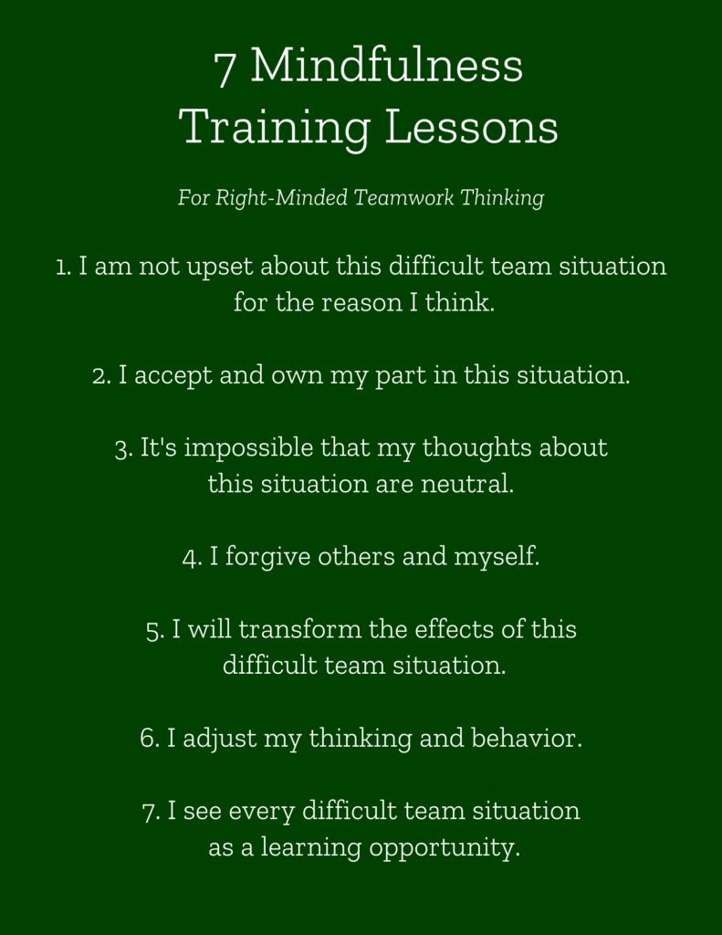 7 Mindfulness Training Lessons Poster
